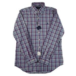 Ralph Lauren Performance Mens M Purple Plaid Button Down Shirt 710716597002 NWT